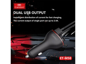 شارژر فندکی با قابلیت پخش موسیقی و تماس ارلدام Earldom Bluetooth Car Charger ET-M58