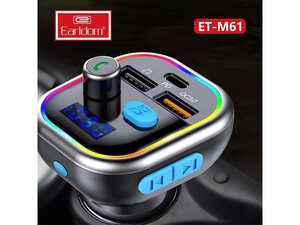 شارژر فندکی با قابلیت پخش موسیقی و تماس ارلدام Earldom Bluetooth Car Charger ET-M61