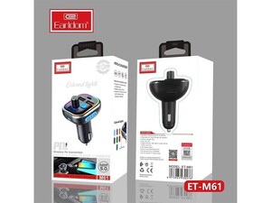 شارژر فندکی با قابلیت پخش موسیقی و تماس ارلدام Earldom Bluetooth Car Charger ET-M61