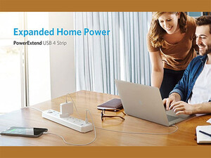 خرید چند راهی4 سوکت 2 یواس‌بی انکر  Anker PowerExtend 6-IN-1 USB PowerStrip A9141K21