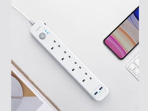 خرید چند راهی4 سوکت 2 یواس‌بی انکر  Anker PowerExtend 6-IN-1 USB PowerStrip A9141K21