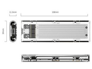 قیمت باکس هارد اس اس دی اوریکو ORICO TCM2-C3 NVMe M.2 SSD Enclosure 10Gbps