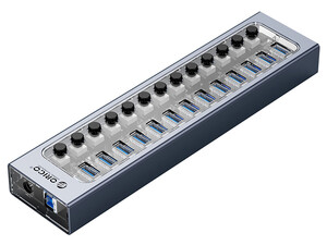 خرید هاب یو اس بی 13 پورت اوریکو ORICO-AT2U3-13AB Multi-Port Hub With Individual Switches