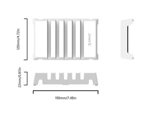 خرید پایه شارژ رومیزی 5 شیار اوریکو ORICO-DK305 5-slot Desktop Charging Bracket for Phone and Tablet
