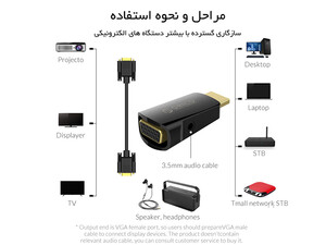 قیمت مبدل صدا و تصویر اوریکو ORICO HDMI to VGA Audio & Video Convertor (XD-HLFV)