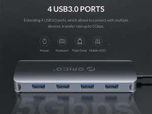 هاب آداپتور تایپ سی چند منظوره اوریکو ORICO Type-C(MC-U111P)11 in 1 multifunction docking station