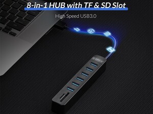 هاب 6 پورت و رم ریدر اوریکو ORICOT TWU3-6AST 6-Port USB3.0 HUB with Card Reader