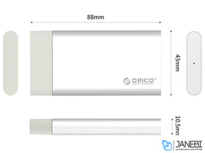 باکس مبدل mSATA به USB 3.0 اوریکو  ORICO MSG-U3 Mini mSATA SSD Enclosure