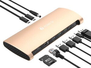 داک چندکاره تاندربولت 3 اوریکو Orico TB3-S1 Thunderbolt 3 Docking Station دارای خروجی های متعدد