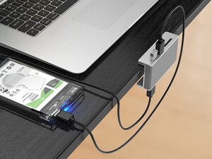 هاب یو اس بی 2 پورت همراه با کارتخوان اوریکو Orico MH2AC-U3 Clip-type USB3.0 HUB دارای یو اس بی پرسرعت