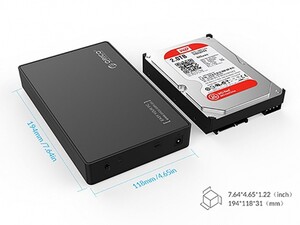 باکس هارد اینترنال به اکسترنال اوریکو ORICO 3.5 inch Type-C Hard Drive Enclosure 3588C3