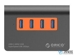 هاب یو اس بی 4 پورت اوریکو Orico 4 Port USB3.1 Gen2 10Gbps HUB M3H4-G2