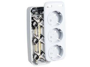 چند راهی برق هوشمند 2 سوکت و 2 یواس بی 2.4 آمپر ایکس او XO WL08 EU Smart Wall Plug Conversion Socket