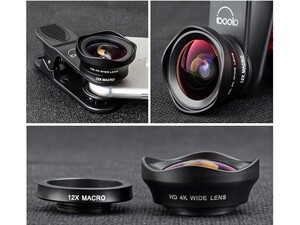 لنز واید و مایکرو گوشی موبایل Iboolo IB-16MM HD Wide Lens+12X Macro