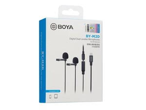 میکروفون یقه ای لایتنینگ بویا BOYA BY-M2D Digital Dual-Head Microphones