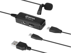 میکروفون با سیم یقه ای بویا BOYA BY-DM10 Microphone with Lightning and USB Type-A Cables