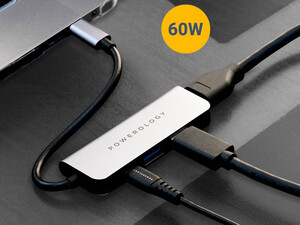 بهترین هاب 4 در 1 پاورولوژی Powerology 4 in 1 USB-C Hub P4CHBGY