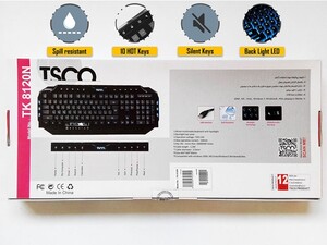 کیبورد حروف فارسی تسکو TSCO TK 8120N Keyboard