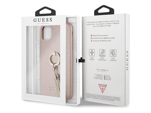 قاب چرمی حلقه دار آیفون 12 مینی CG Mobile iphone 12 mini Guess Finger Ring Leather Case