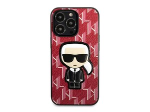 قاب چرمی آیفون 13 پرو مکس طرح کارل برجسته CG Mobile iphone 13 Pro Max Karl Lagerfeld Leather Case