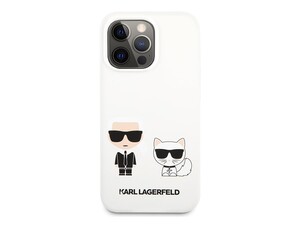 قاب سیلیکونی آیفون 13 پرو طرح گربه و کارل CG Mobile iphone 13 Pro Cat Karl Lagerfeld Silicone Case