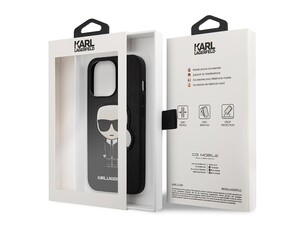 قاب چرمی آیفون 13 پرو طرح کارل برجسته CG Mobile iphone 13 Pro Karl Lagerfeld Leather Case