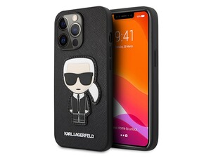 قاب چرمی آیفون 13 پرو مکس طرح کارل برجسته CG Mobile iphone 13 Pro Max Karl Lagerfeld Leather Case