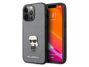 قاب چرمی آیفون 13 پرو مکس طرح کارل برجسته CG Mobile iphone 13 Pro Max Karl Lagerfeld Leather Case