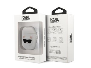 کاور سیلیکونی ایرپاد اپل طرح گربه کارل CG Mobile Apple Airpods/Airpods 2 Karl Cat Silicone Case