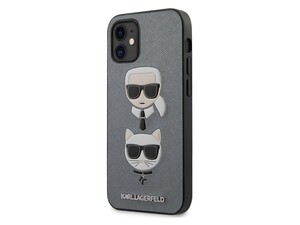 قاب چرمی آیفون 12 مینی طرح کارل و گربه CG Mobile iphone 12 mini Cat Karl Lagerfeld Leather Case