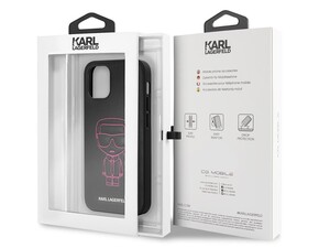 قاب چرمی آیفون 12 مینی طرح کارل برجسته CG Mobile iphone 12 mini Karl Lagerfeld Leather Case