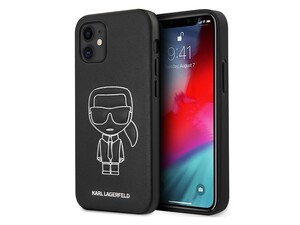 قاب چرمی آیفون 12 مینی طرح کارل برجسته CG Mobile iphone 12 mini Karl Lagerfeld Leather Case