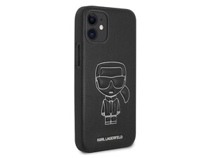 قاب چرمی آیفون 12 مینی طرح کارل برجسته CG Mobile iphone 12 mini Karl Lagerfeld Leather Case