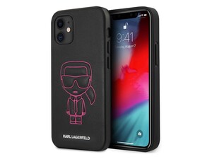 قاب چرمی آیفون 12 مینی طرح کارل برجسته CG Mobile iphone 12 mini Karl Lagerfeld Leather Case