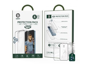 پک 4 در 1 آیفون 13 پرو گرین Green iPhone 13 Pro 4 In 1 360° Protection Pack