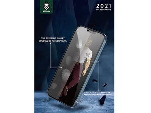 محافظ صفحه نمایش حریم شخصی شیشه‌ای مات آیفون 13 و 13 پرو گرین Green Lion 3D AG/Matte Privacy Glass Screen Protector for iPhone 13 / 13 Pro GN3DAGIP13P