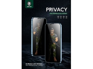 محافظ صفحه نمایش شیشه ای حریم شخصی آیفون 13 پرو مکس گرین Green iPhone 13 Pro Max Privacy Pro Full Curved Glass