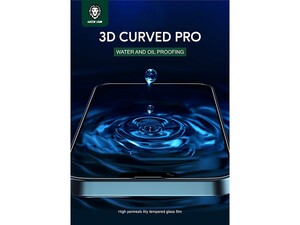 Green 3D Curved Tempered Glass For IPhone 13 Pro