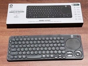 کیبورد بی سیم با تاچ پد انگلیسی گرین Green Dual Mode Portable Wireless Keyboard with Touch Pad