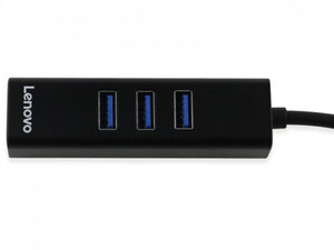 قیمت هاب تایپ‌سی با 4 پورت لنوو Lenovo USB3.0 Gigabit LAN Type C Hub C615