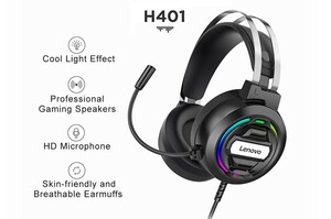 هدست گیمینگ باسیم لنوو Lenovo H401 gaming headset