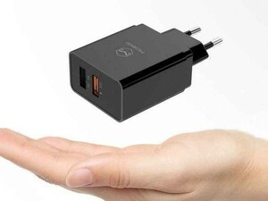 شارژر دیواری 18 وات فست شارژ دو پورت مک دودو MCDODO Dual Port Wall Charger 18W CH-513 دارای وزن کم