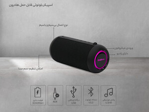 خرید اسپیکر بلوتوث قابل حمل هادرون Hadron Portable Bluetooth Speaker BTS115