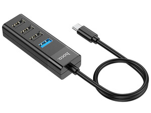 خرید هاب تایپ سی 4 پورت هوکو HOCO HB25 4 Port USB HUB TYPE-C to USB 3.0