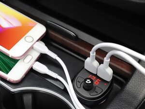 شارژر فندکی با قابلیت پخش موسیقی و تماس هوکو Hoco E41 Car Charger with Wireless FM Transmitter