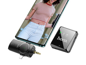 میکروفون بی سیم موبایل دیجی کالا hoco S31 Stream wireless microphone with 3-in-1 receiver