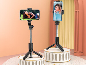 مونوپاد سه‌پایه‌دار و دارای ریموت‌کنترل هوکو hoco Tabletop holder “K17 Figure” for live broadcast