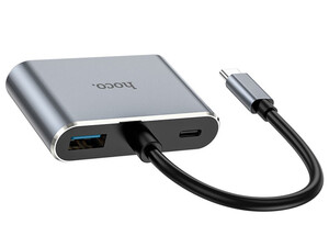 خرید مبدل تایپ سی به VGA  ، HDMI ، USB3.0 + PD هوکو Hoco Converter HB30 Eco Type-C to HDMI + VGA + USB3.0 + PD