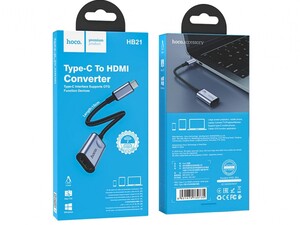 مبدل تایپ‌سی به اچ دی ام آی هوکو hoco HB21 Type-C to HDMI converter