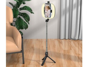 رینگ‌لایت سه‌پایه‌دار موبایل هوکو Hoco Fill Light Live Broadcast Holder LV03